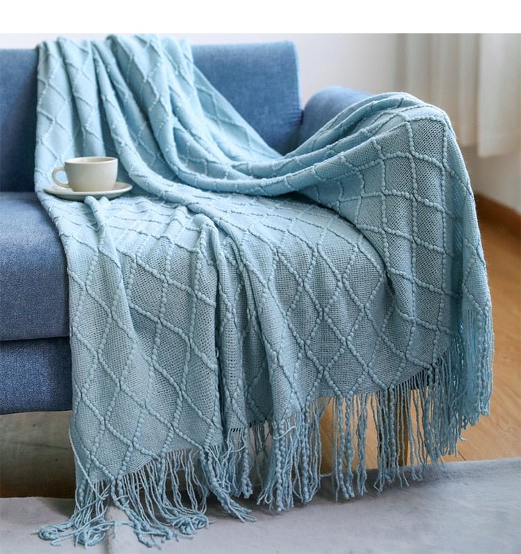 Colorful, Soft Knitted Throw Blankets - High Street Cottage