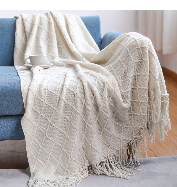 Colorful, Soft Knitted Throw Blankets - High Street Cottage