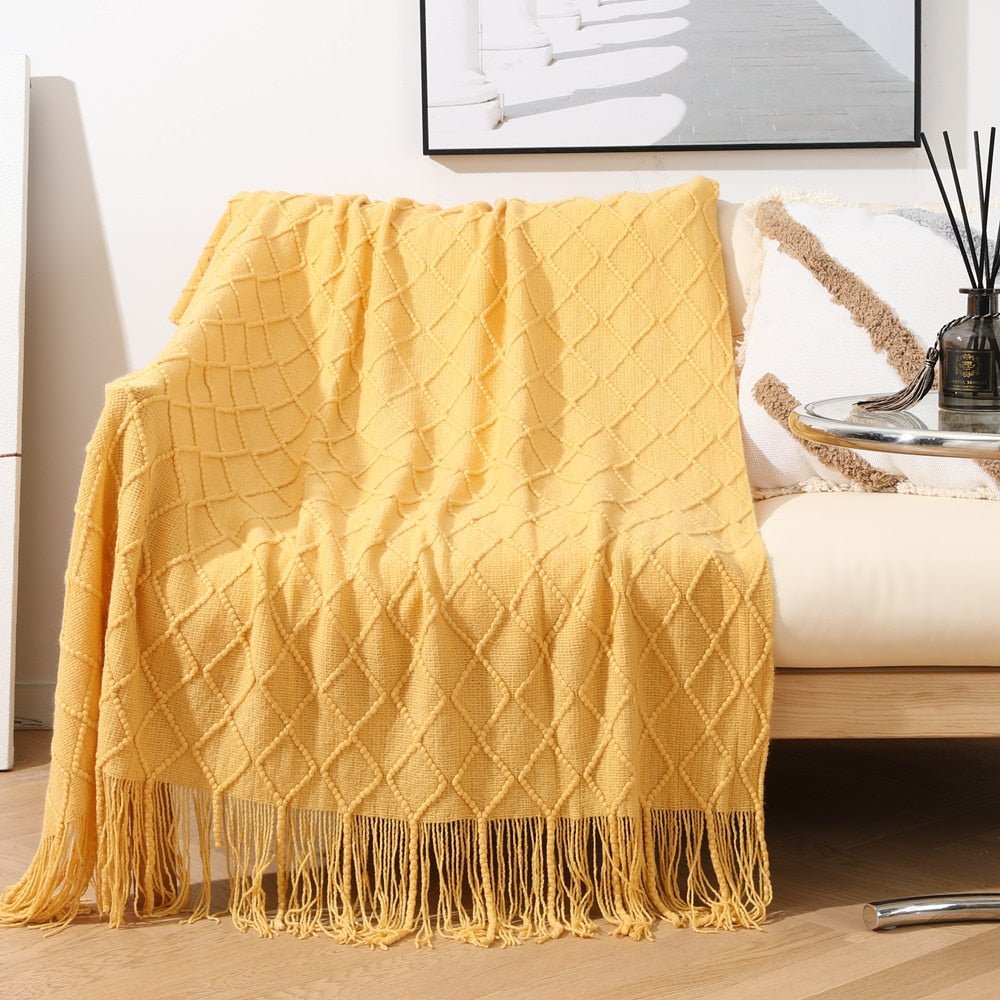 Colorful, Soft Knitted Throw Blankets - High Street Cottage