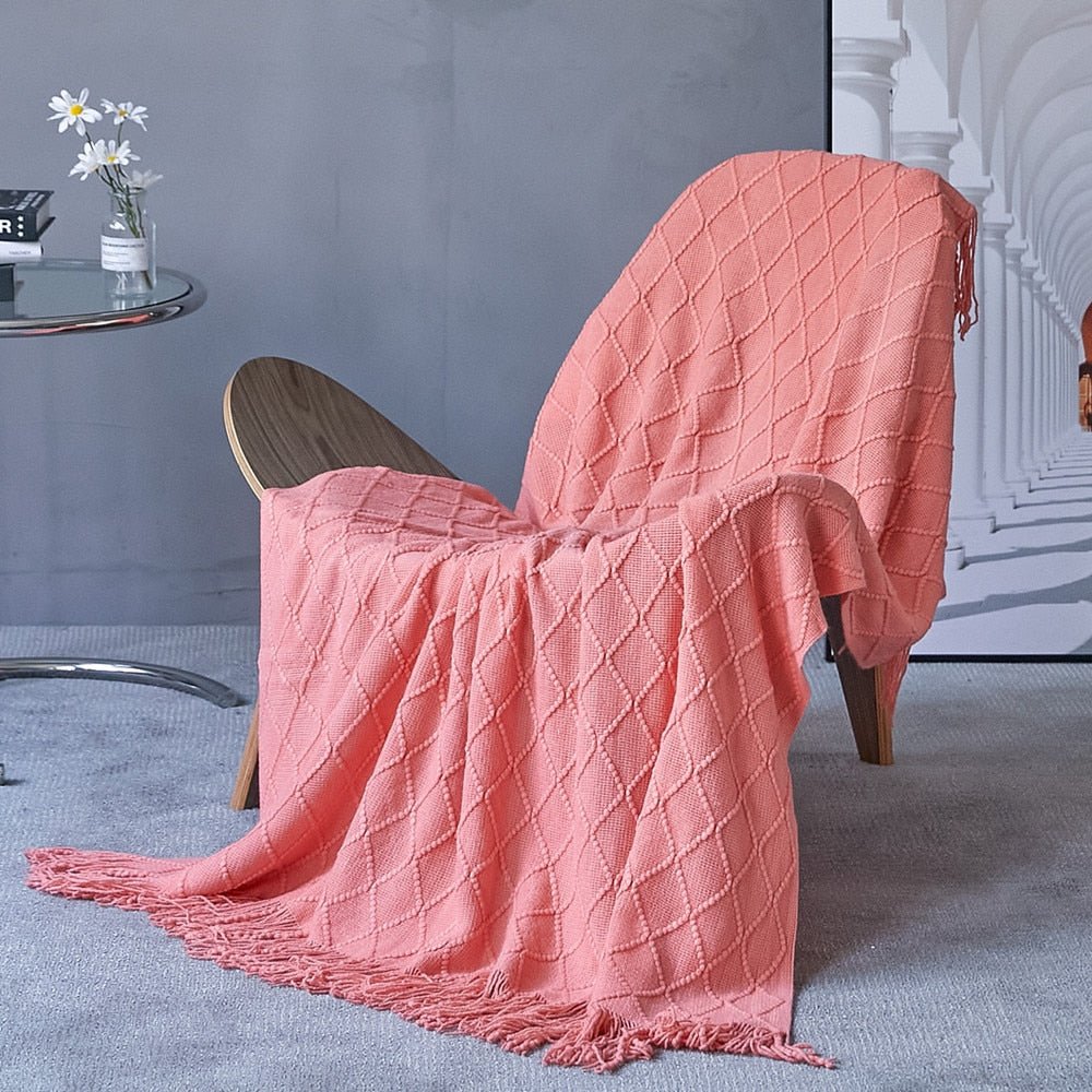 Colorful, Soft Knitted Throw Blankets - High Street Cottage