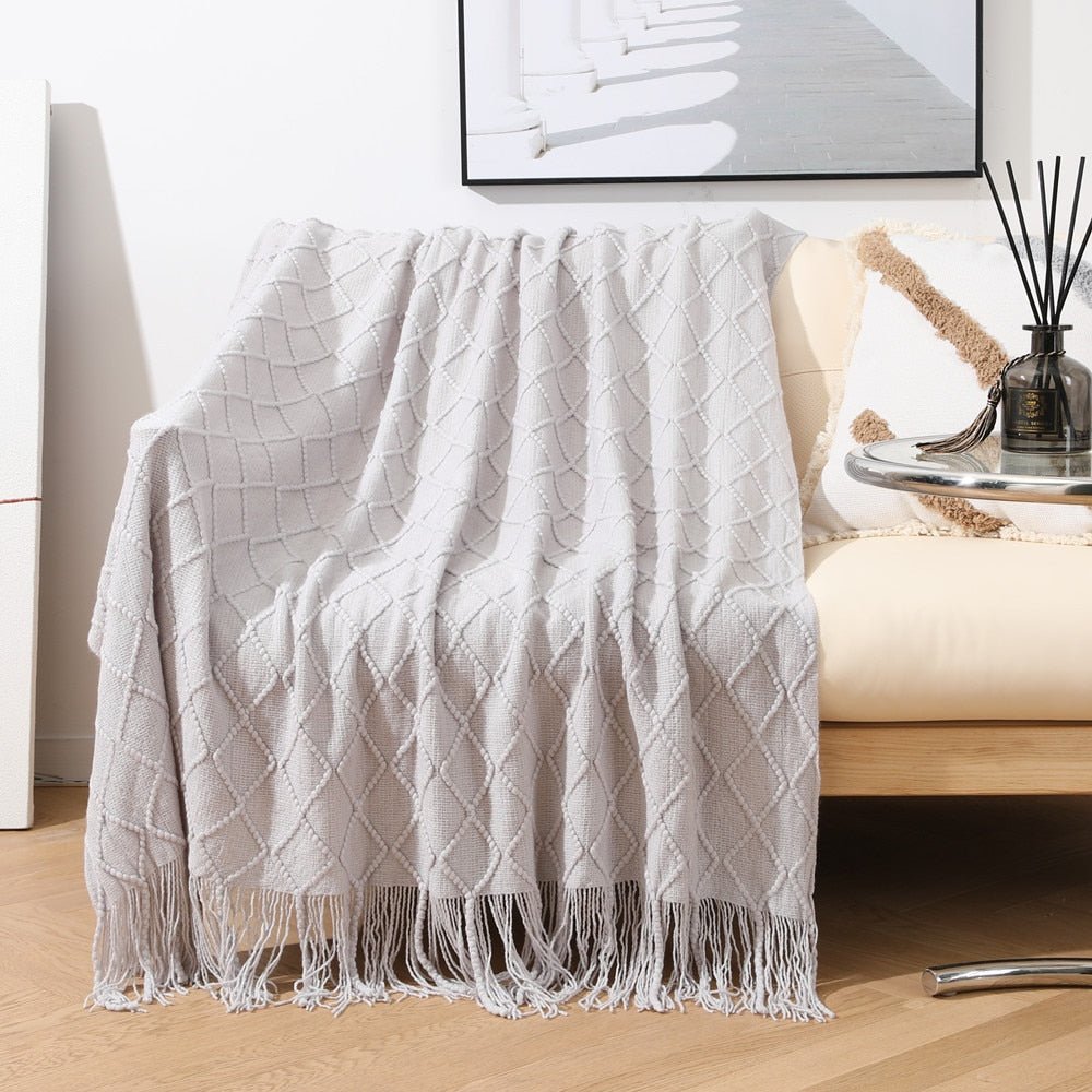 Colorful, Soft Knitted Throw Blankets - High Street Cottage