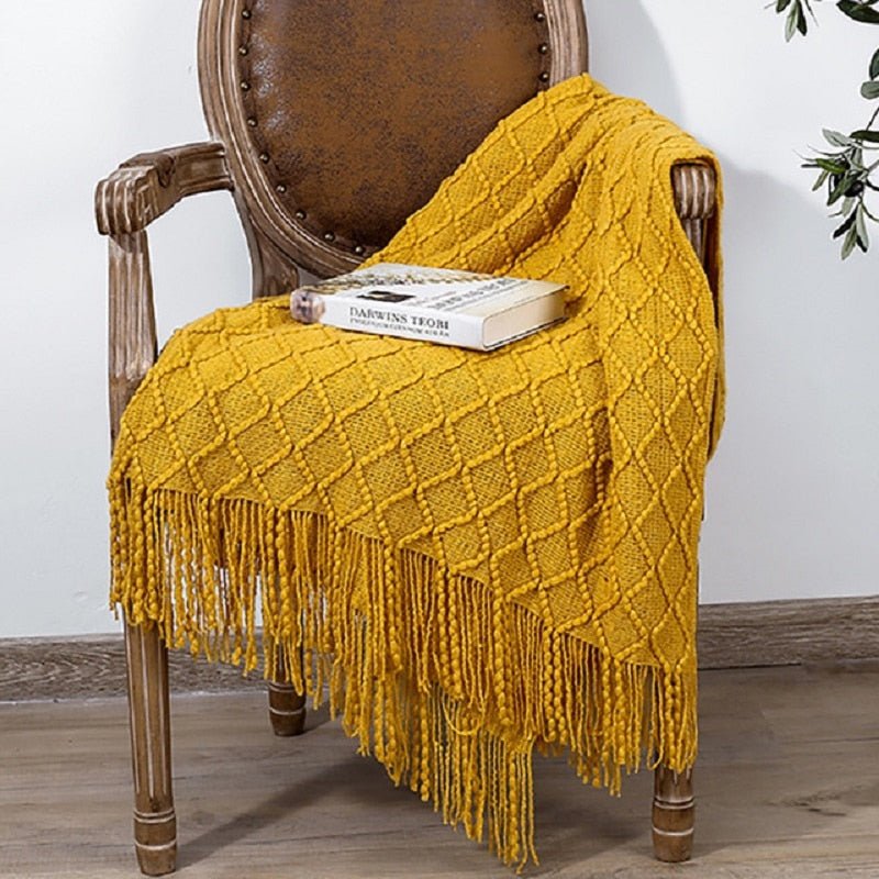 Colorful, Soft Knitted Throw Blankets - High Street Cottage