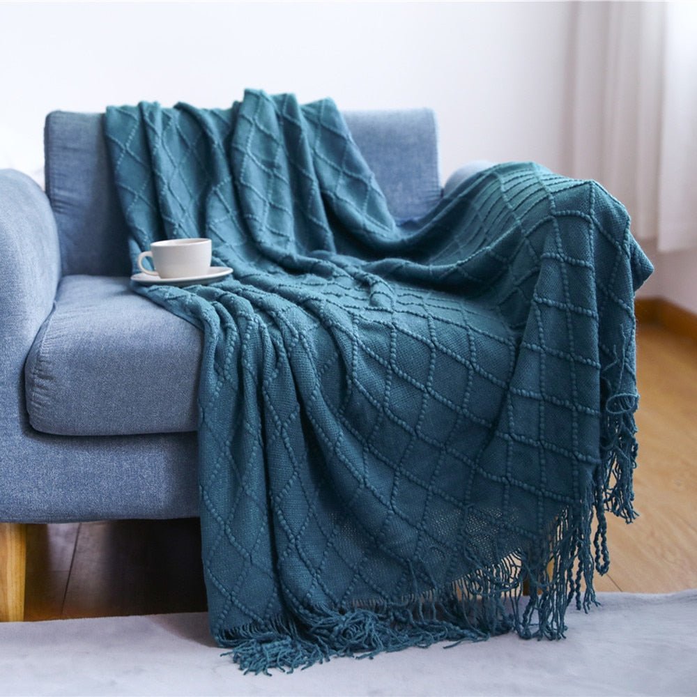Colorful, Soft Knitted Throw Blankets - High Street Cottage