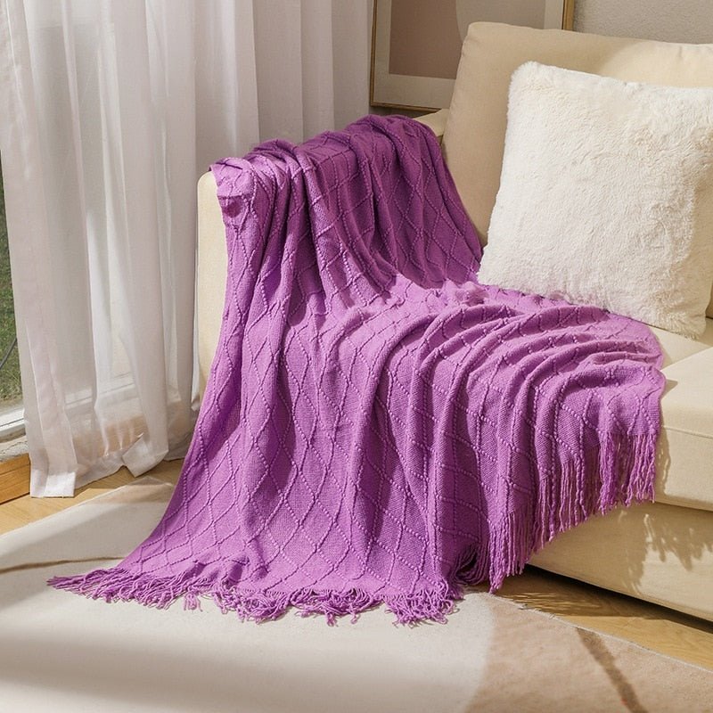Colorful, Soft Knitted Throw Blankets - High Street Cottage
