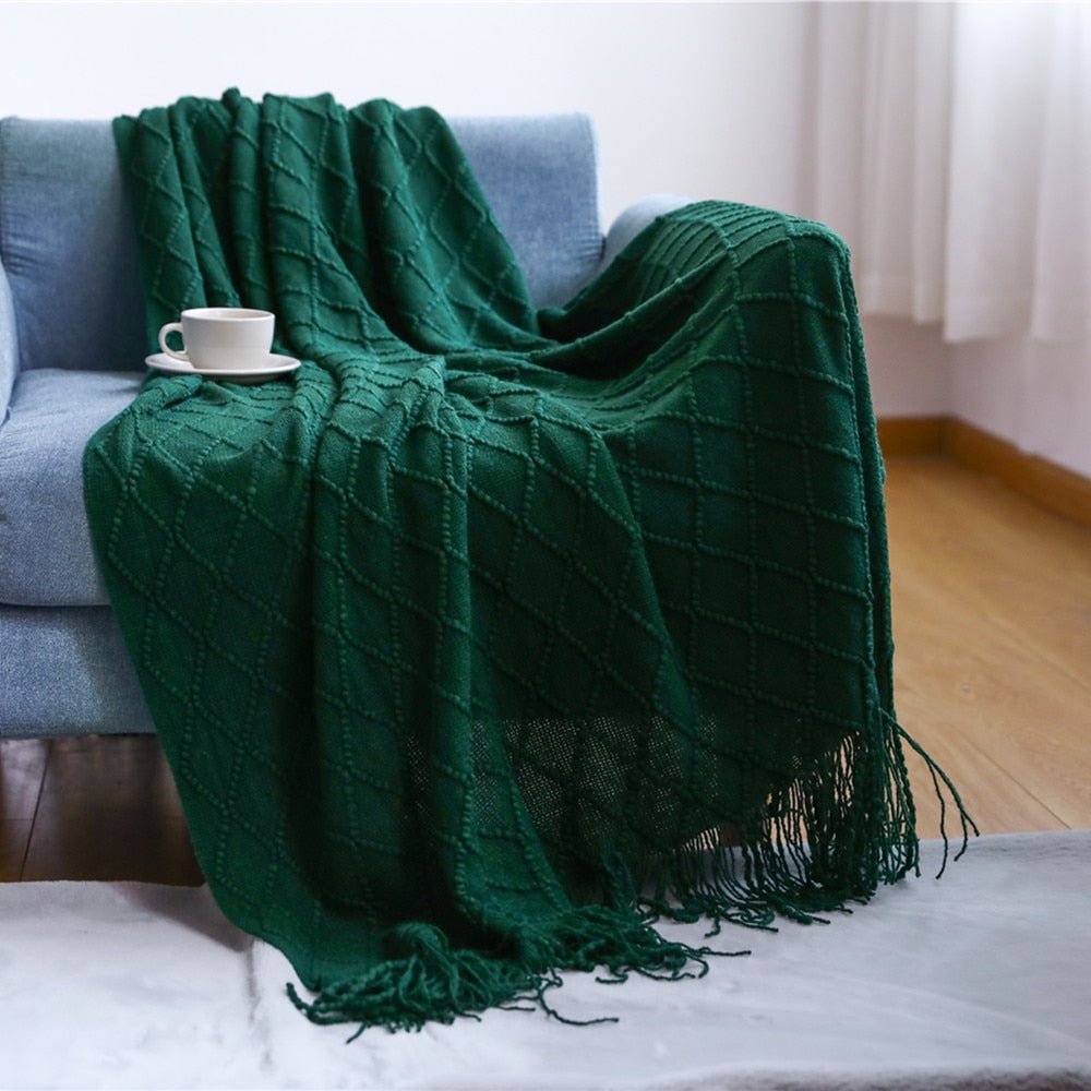 Colorful, Soft Knitted Throw Blankets - High Street Cottage