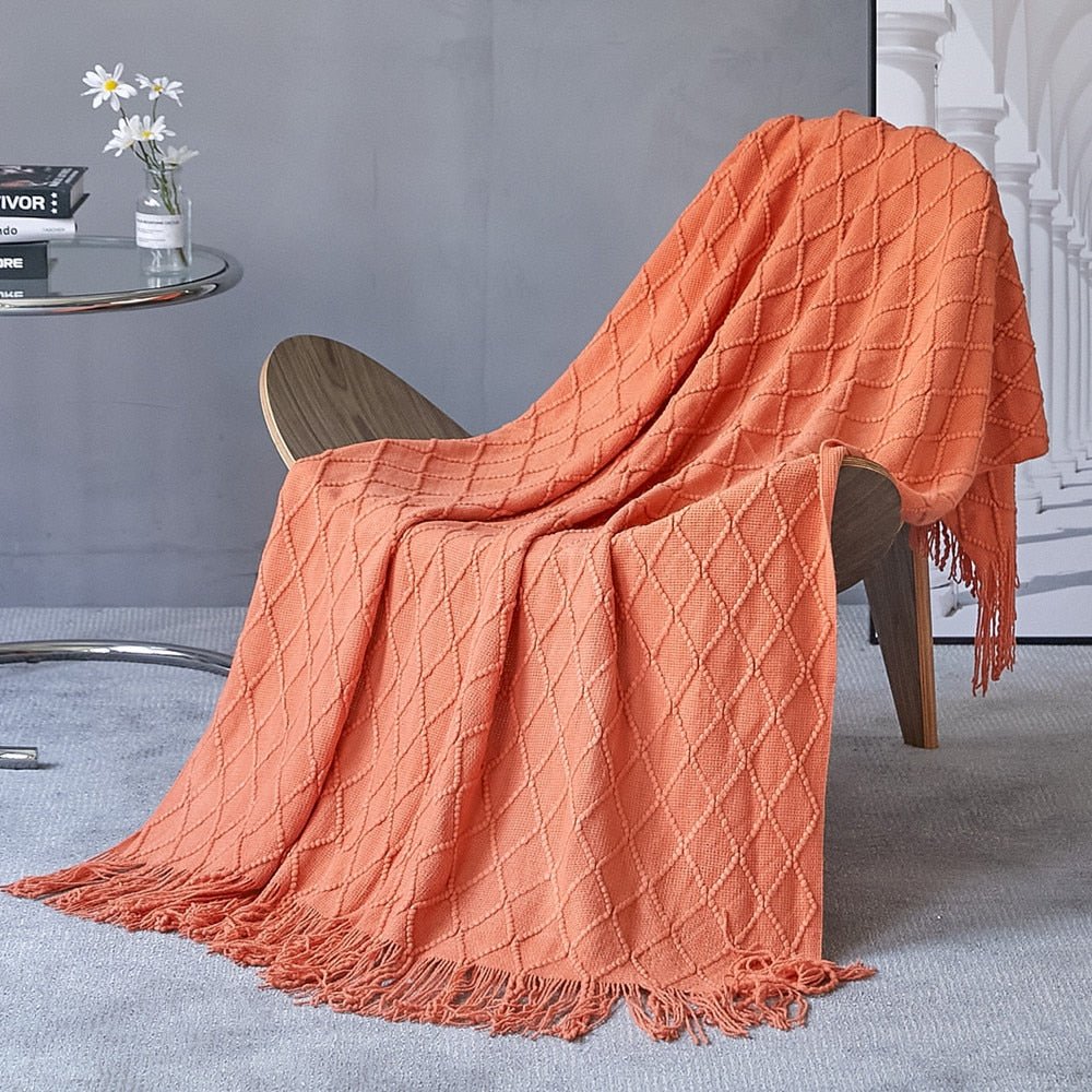 Colorful, Soft Knitted Throw Blankets - High Street Cottage