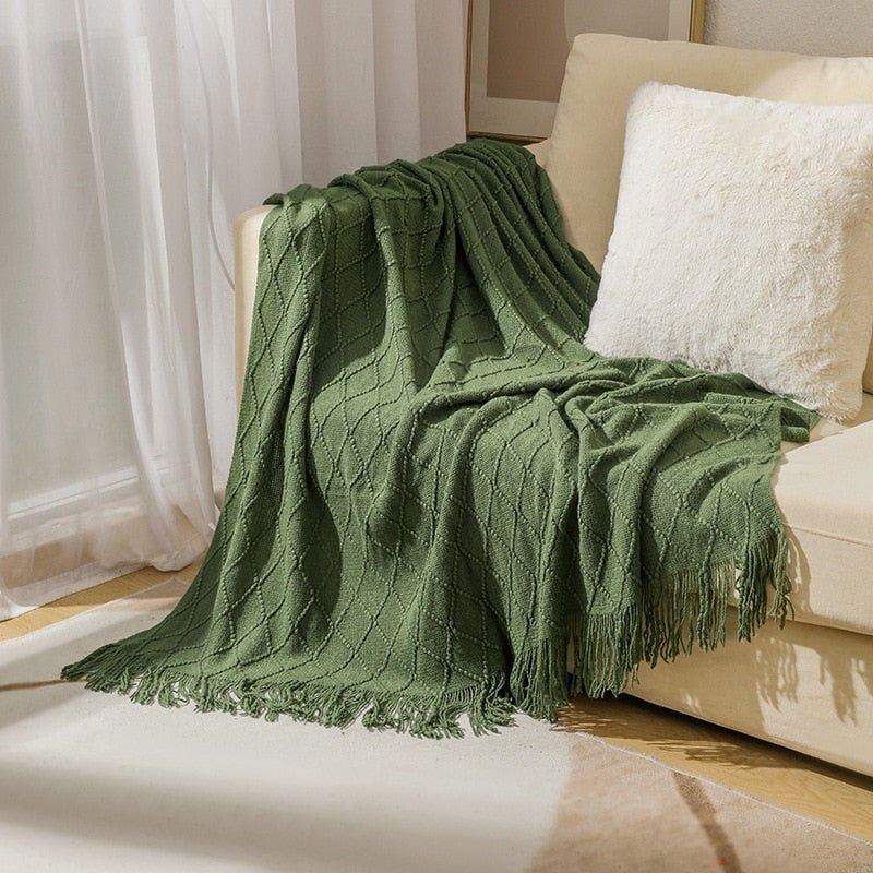 Colorful, Soft Knitted Throw Blankets - High Street Cottage