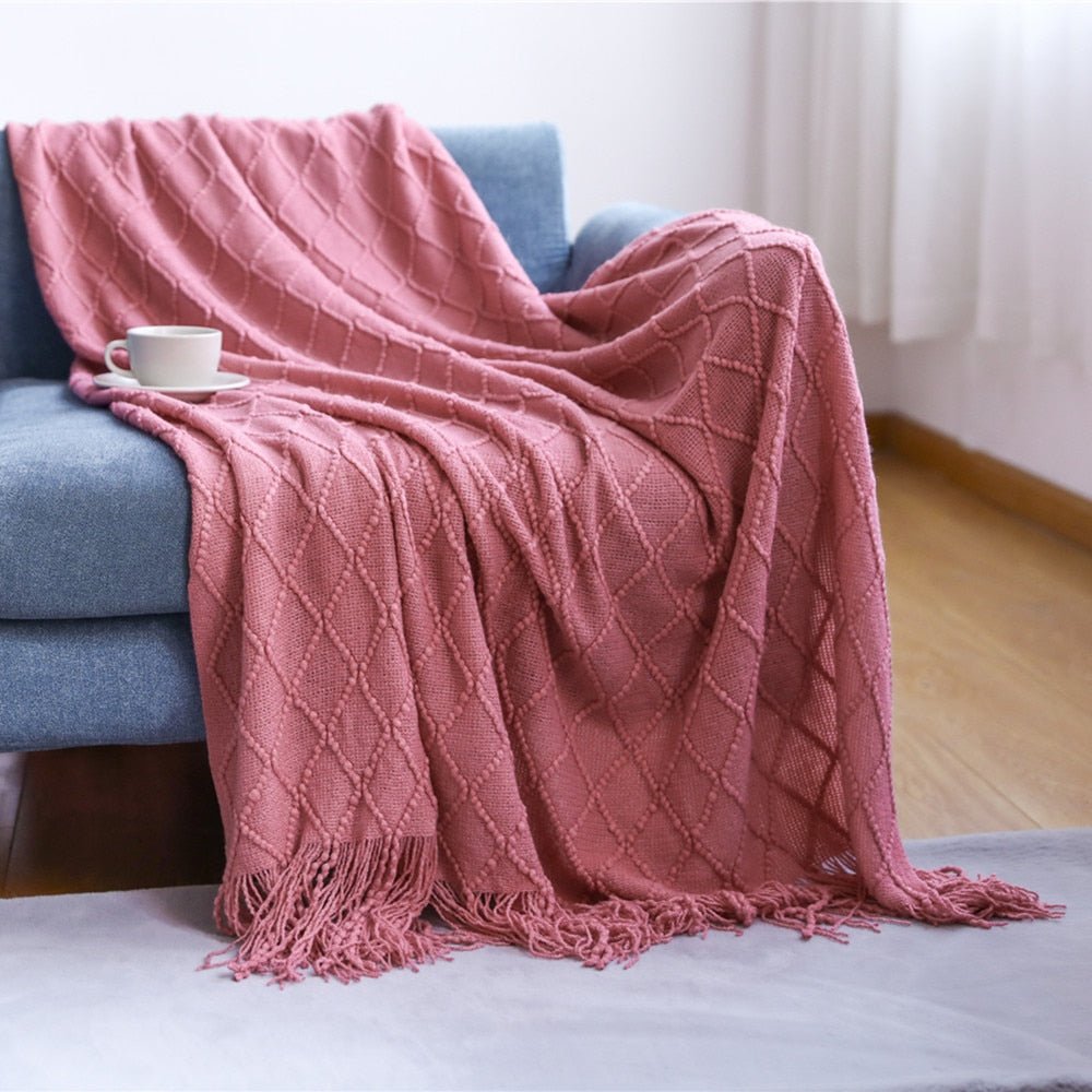 Colorful, Soft Knitted Throw Blankets - High Street Cottage