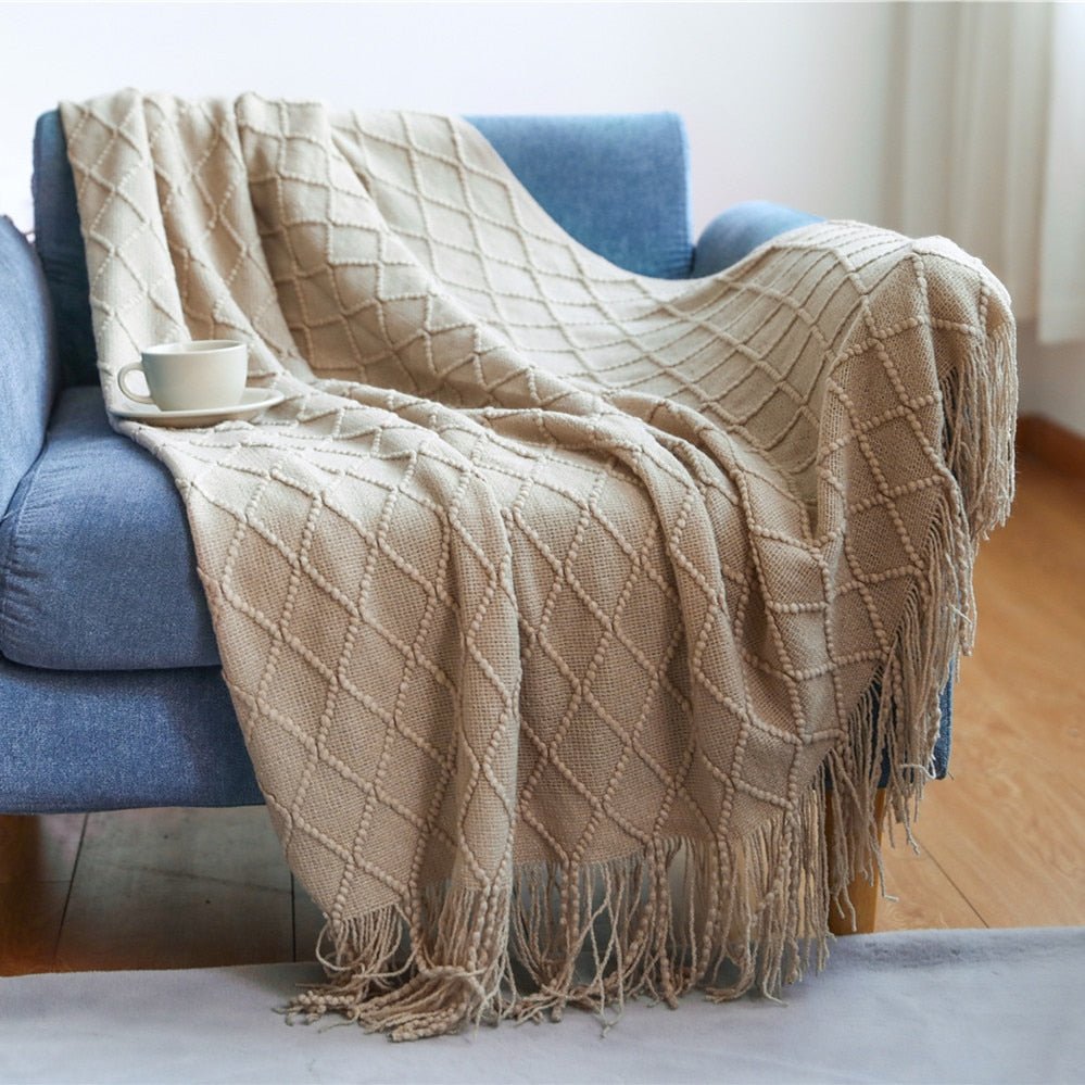 Colorful, Soft Knitted Throw Blankets - High Street Cottage