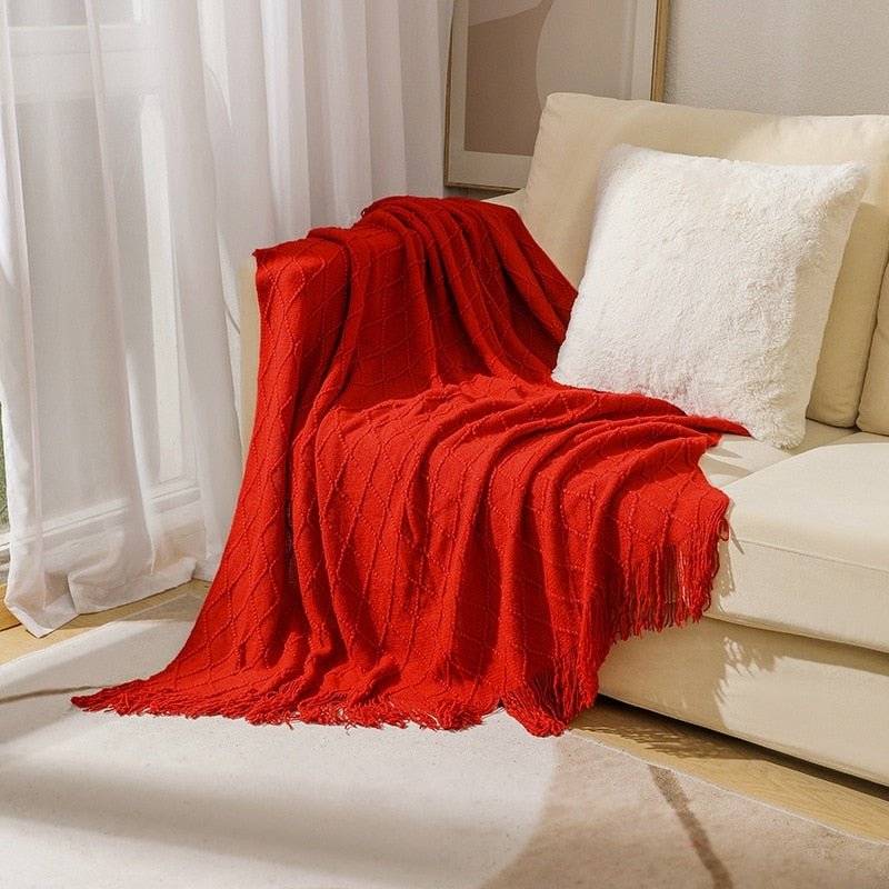 Colorful, Soft Knitted Throw Blankets - High Street Cottage