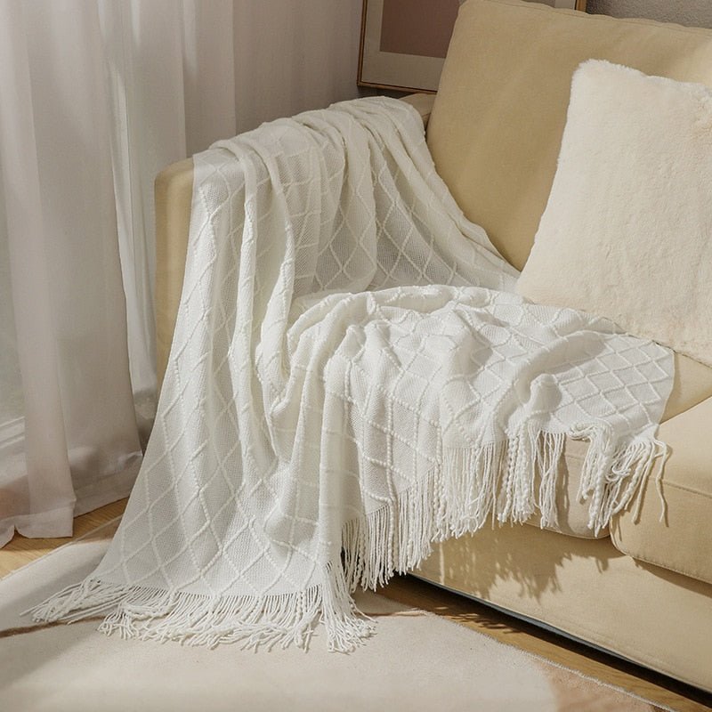 Colorful, Soft Knitted Throw Blankets - High Street Cottage