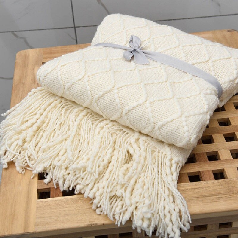 Colorful, Soft Knitted Throw Blankets - High Street Cottage