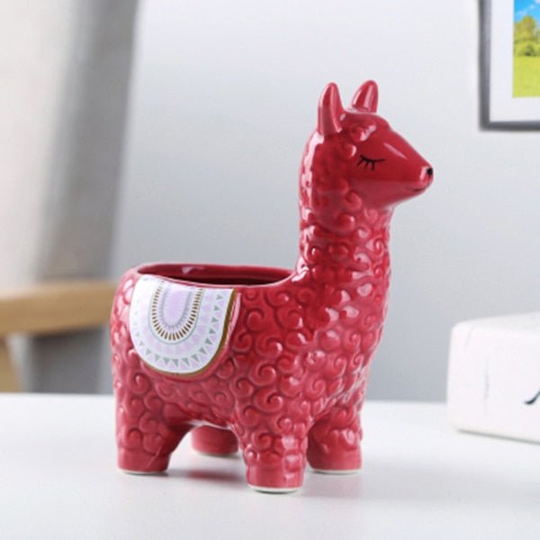 Cute Flower Pots - Alpacas, Elephants, and Pigs! - High Street Cottage