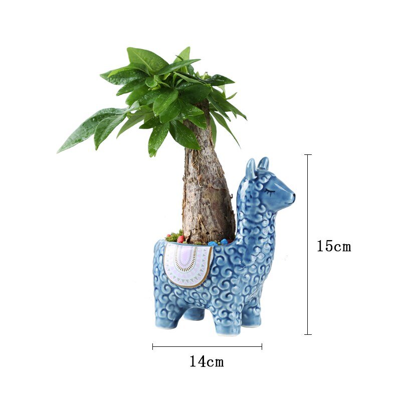 Cute Flower Pots - Alpacas, Elephants, and Pigs! - High Street Cottage