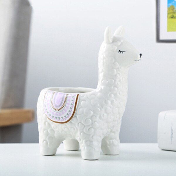 Cute Flower Pots - Alpacas, Elephants, and Pigs! - High Street Cottage