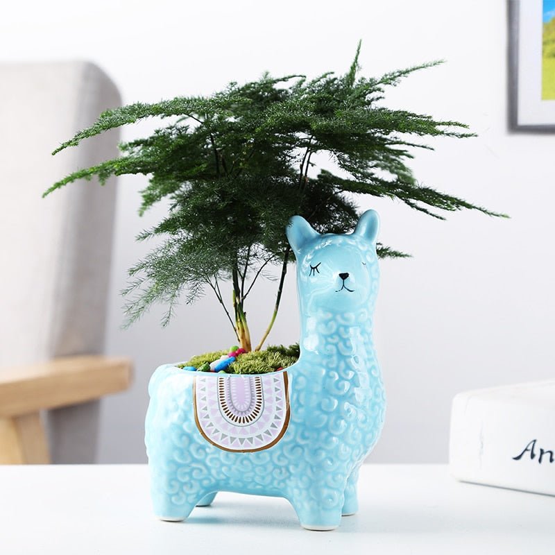 Cute Flower Pots - Alpacas, Elephants, and Pigs! - High Street Cottage