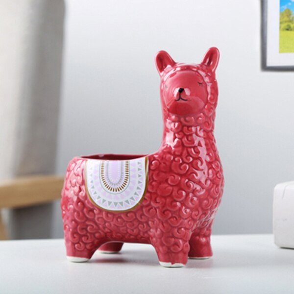 Cute Flower Pots - Alpacas, Elephants, and Pigs! - High Street Cottage