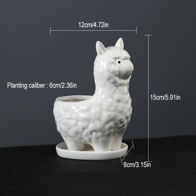 Cute Flower Pots - Alpacas, Elephants, and Pigs! - High Street Cottage