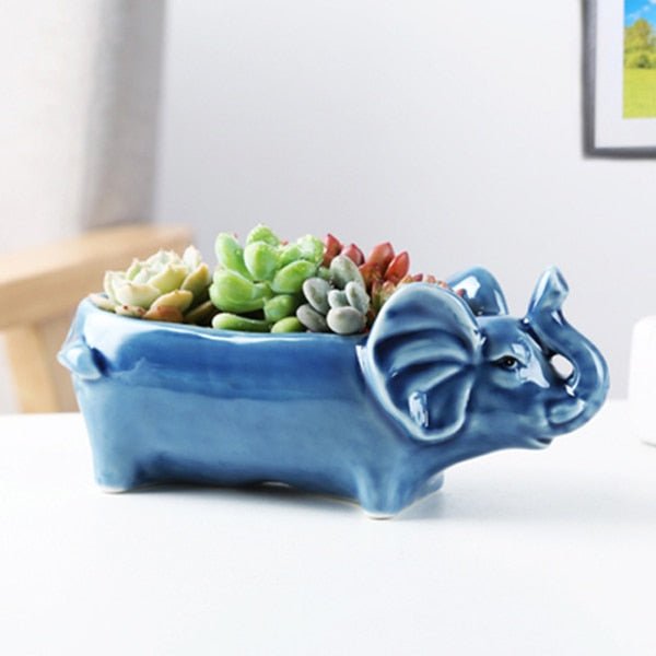 Cute Flower Pots - Alpacas, Elephants, and Pigs! - High Street Cottage