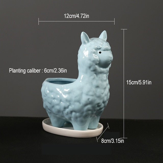 Cute Flower Pots - Alpacas, Elephants, and Pigs! - High Street Cottage