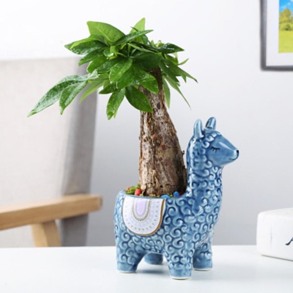 Cute Flower Pots - Alpacas, Elephants, and Pigs! - High Street Cottage