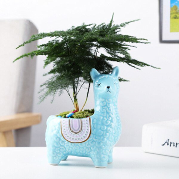 Cute Flower Pots - Alpacas, Elephants, and Pigs! - High Street Cottage