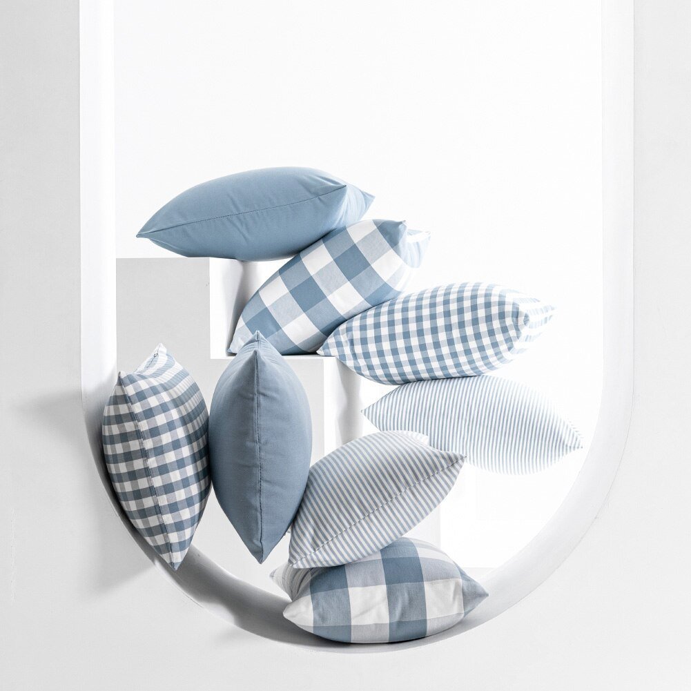 Decorative Plaid Throw Pillow Covers - High Street Cottage