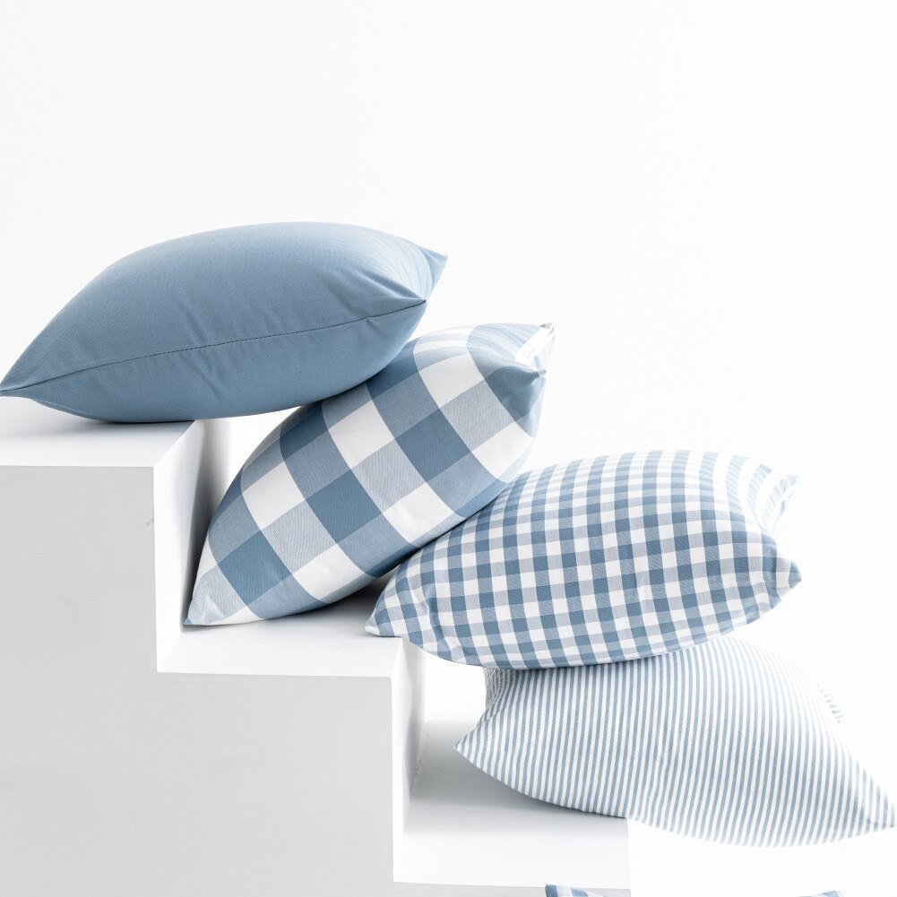 Decorative Plaid Throw Pillow Covers - High Street Cottage