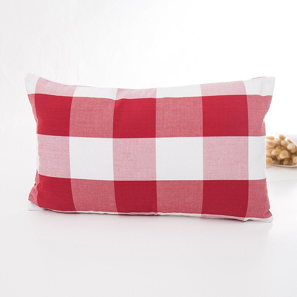 Decorative Plaid Throw Pillow Covers - High Street Cottage
