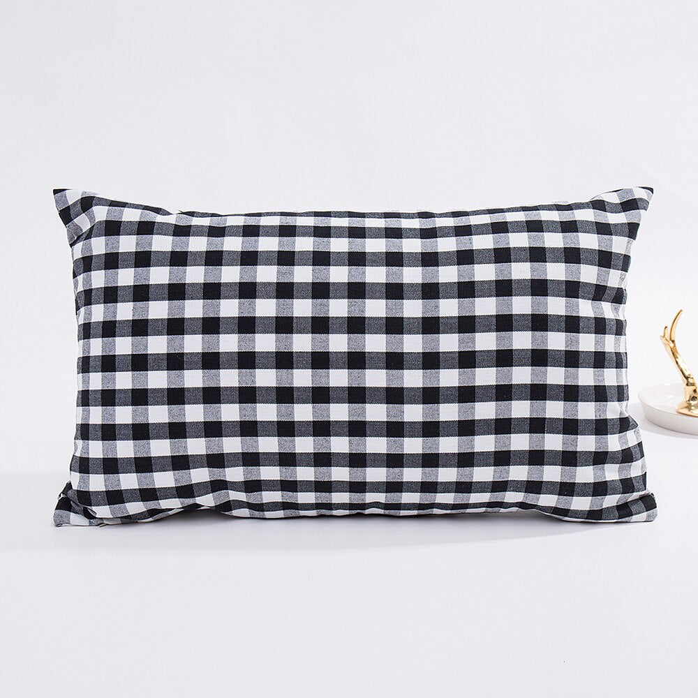 Decorative Plaid Throw Pillow Covers - High Street Cottage
