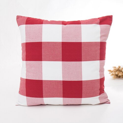 Decorative Plaid Throw Pillow Covers - High Street Cottage