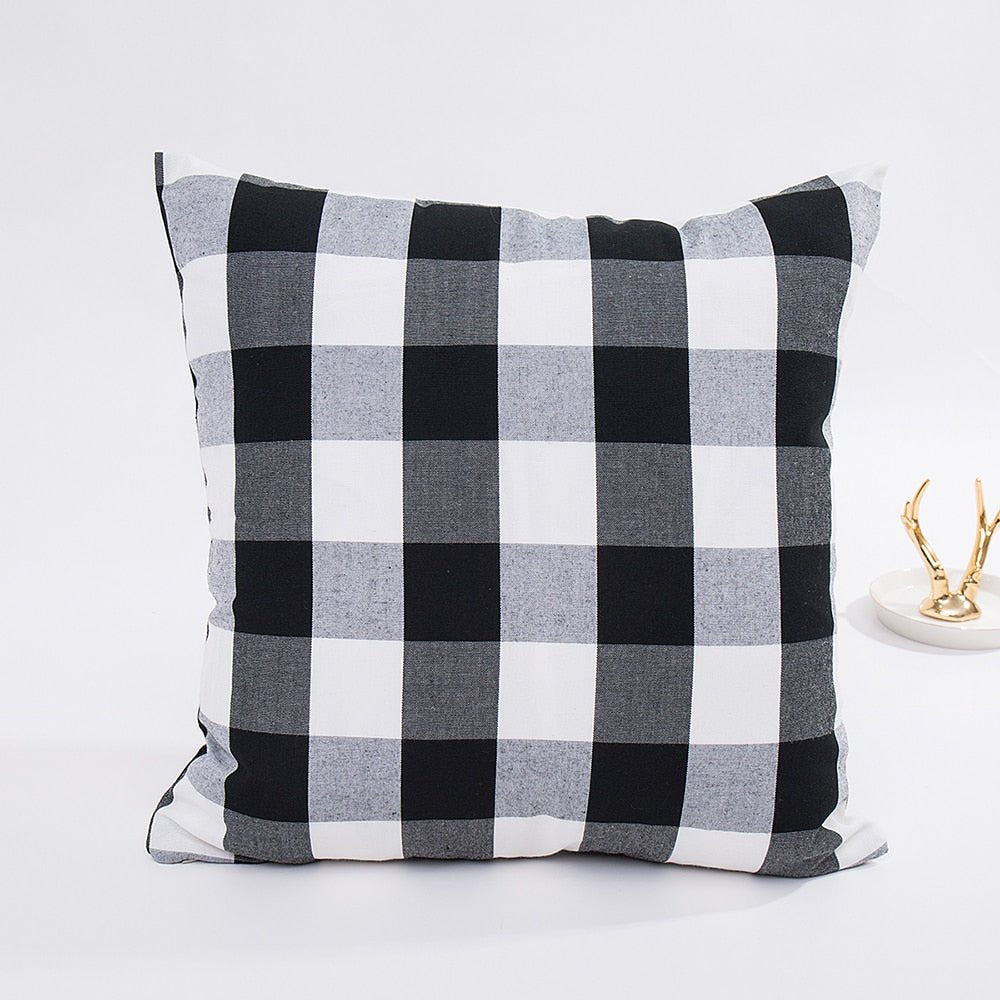 Decorative Plaid Throw Pillow Covers - High Street Cottage