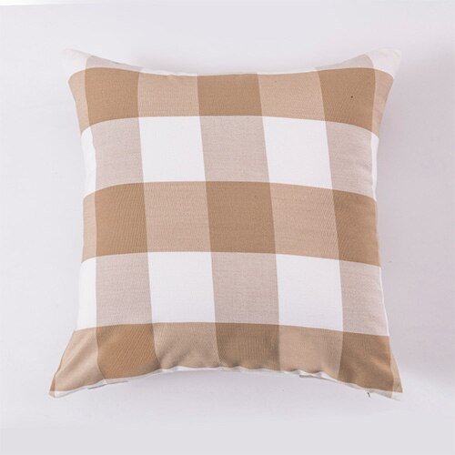 Decorative Plaid Throw Pillow Covers - High Street Cottage