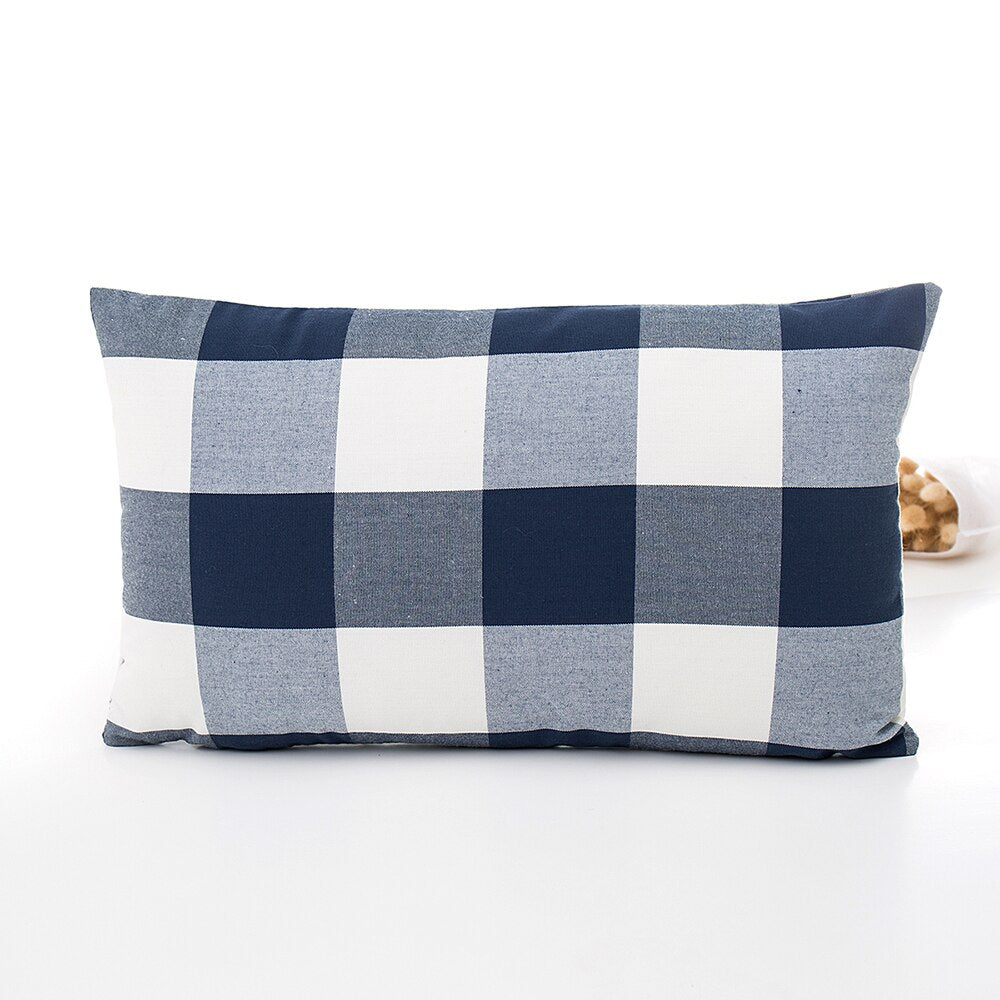 Decorative Plaid Throw Pillow Covers - High Street Cottage