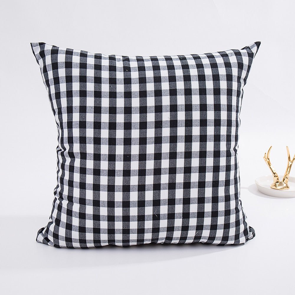 Decorative Plaid Throw Pillow Covers - High Street Cottage