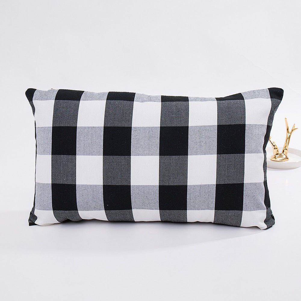 Decorative Plaid Throw Pillow Covers - High Street Cottage