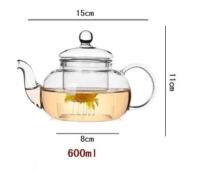 Elegant Glass Tea Pots - Larger Sizes (with or without cups) - High Street Cottage