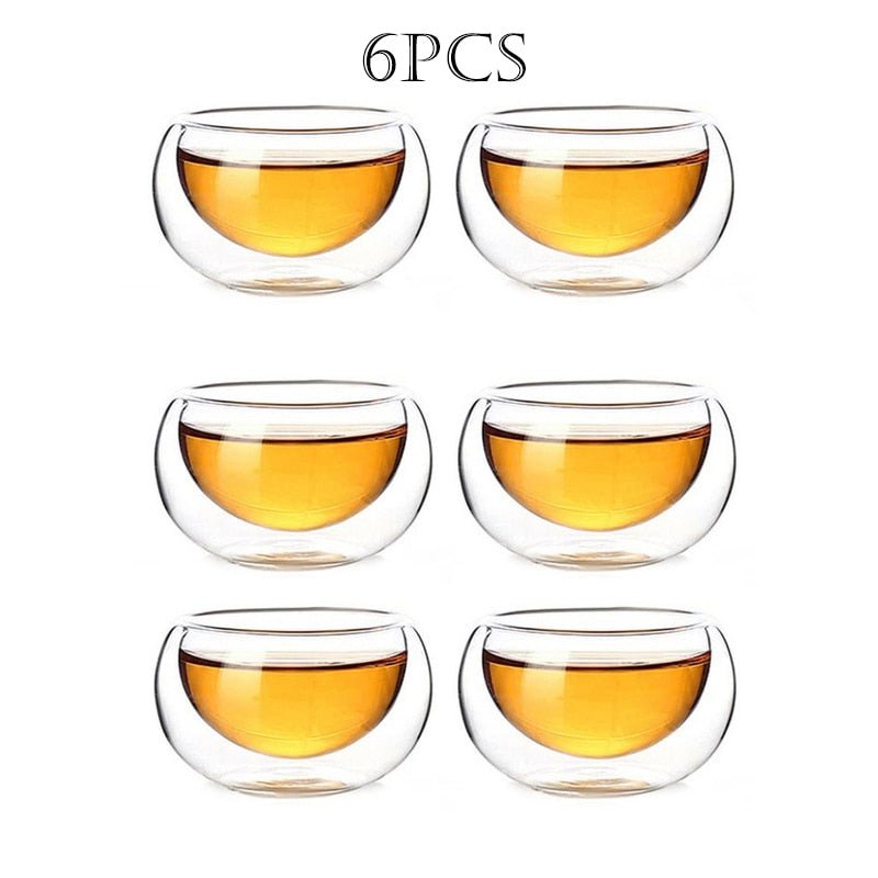 Elegant Glass Tea Pots - Larger Sizes (with or without cups) - High Street Cottage