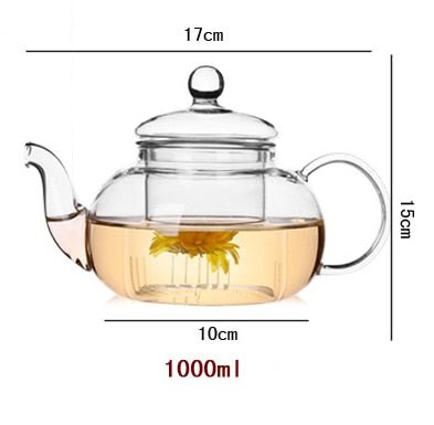 Elegant Glass Tea Pots - Larger Sizes (with or without cups) - High Street Cottage