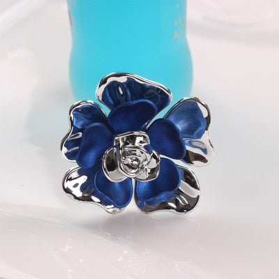 Floral Enamel Napkin Rings - Set of Six - High Street Cottage