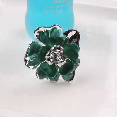 Floral Enamel Napkin Rings - Set of Six - High Street Cottage