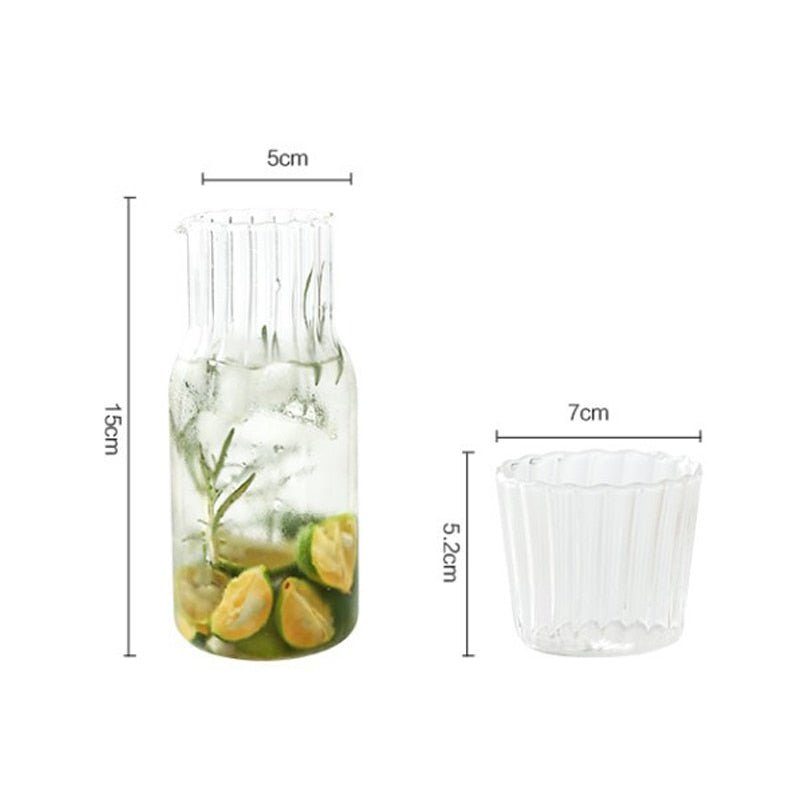Glass Carafe with Cup - High Street Cottage