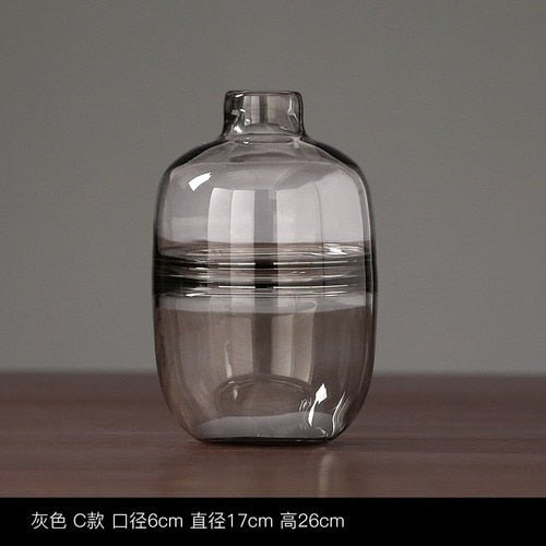 Glass Vases in Blue, Pink or Gray - High Street Cottage