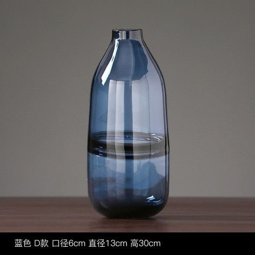 Glass Vases in Blue, Pink or Gray - High Street Cottage
