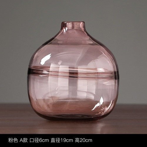Glass Vases in Blue, Pink or Gray - High Street Cottage