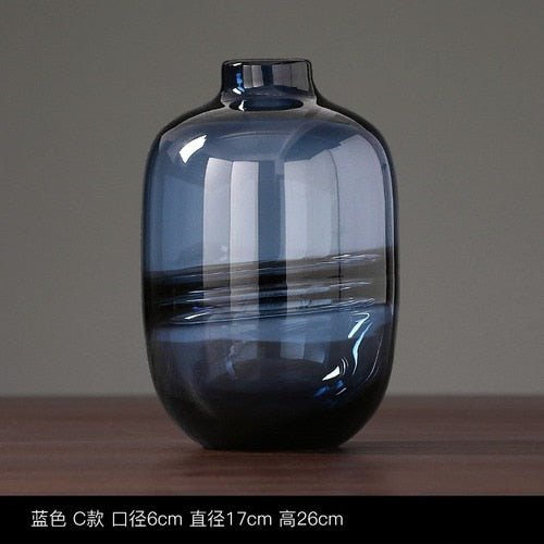 Glass Vases in Blue, Pink or Gray - High Street Cottage