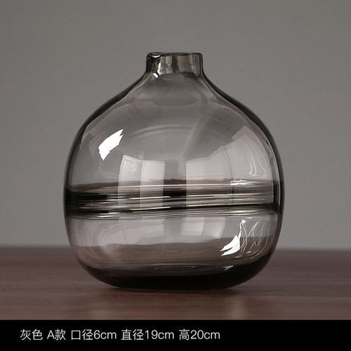 Glass Vases in Blue, Pink or Gray - High Street Cottage