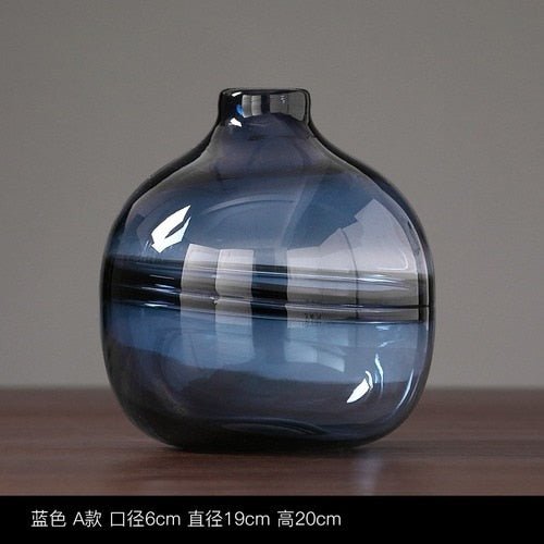 Glass Vases in Blue, Pink or Gray - High Street Cottage