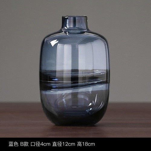 Glass Vases in Blue, Pink or Gray - High Street Cottage