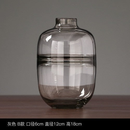 Glass Vases in Blue, Pink or Gray - High Street Cottage